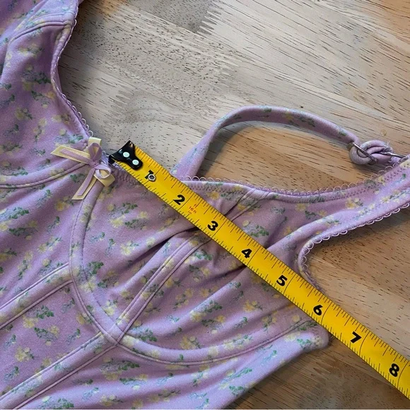 Lavender Floral Corset Crop Top Women’s Size Medium-Large - Picture 15 of 15